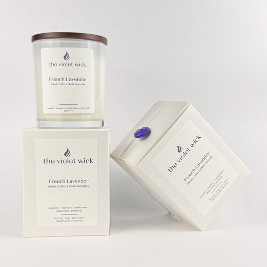 French Lavender Soy Candle | lavender, rosemary, vanilla bean, white musk, patchouli