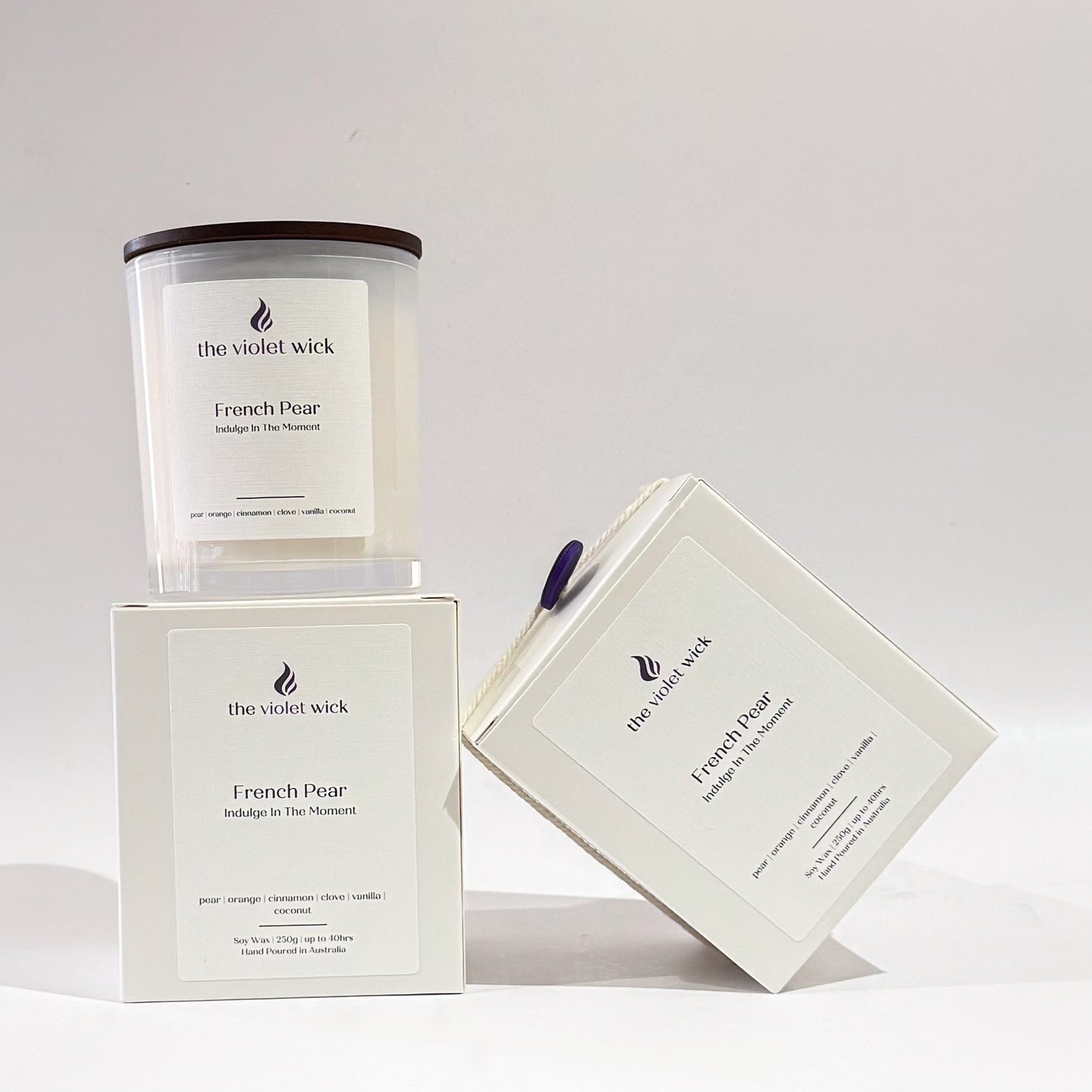 French Pear Soy Candle | pear, orange, cinnamon, clove, vanilla & coconut