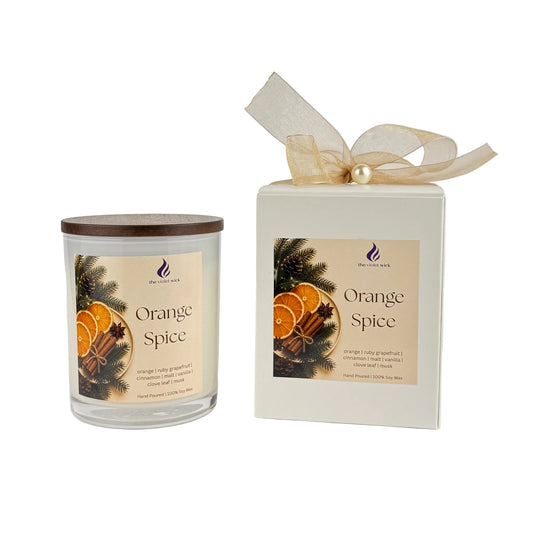 Orange Spice Soy Candle | ruby grapefruit, orange, cinnamon, clove leaf, vanilla, malt & musk