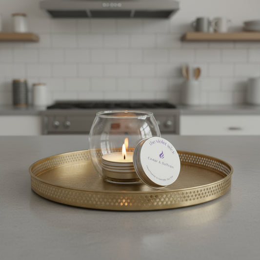 Glass Tealight Candle Holder