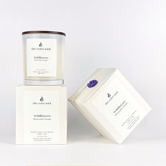 Wildflowers Soy Candle | fresh hay, honey, iris, wild rose, amber & musk