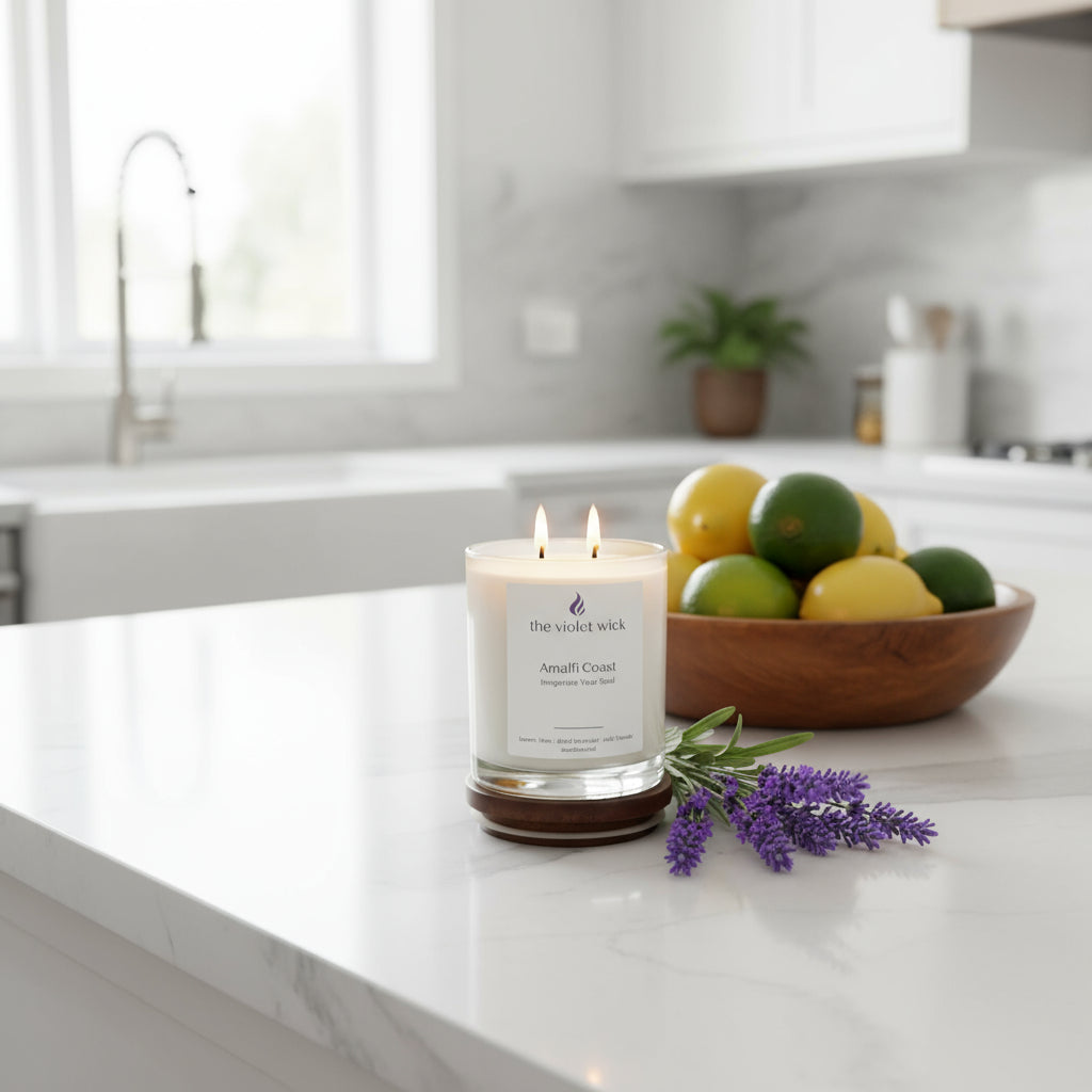 Amalfi Coast Soy Candle | lemon, lime, dried lavender, wild freesia, amber & sandalwood