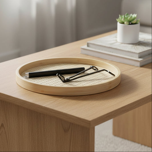 Matt Black Wick Trimmer and Black USB Rechargeable Laser Lighter in a tray on coffee table