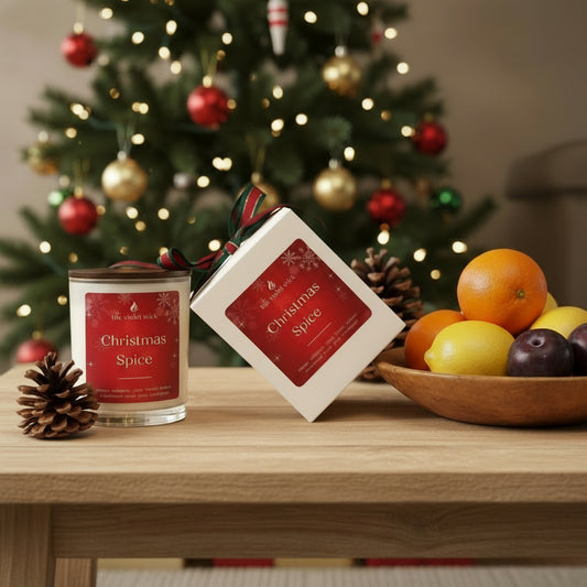 Christmas Spice Soy Candle | orange, oakmoss, plum, lemon, amber, cedarwood, musk, pine & eucalyptus