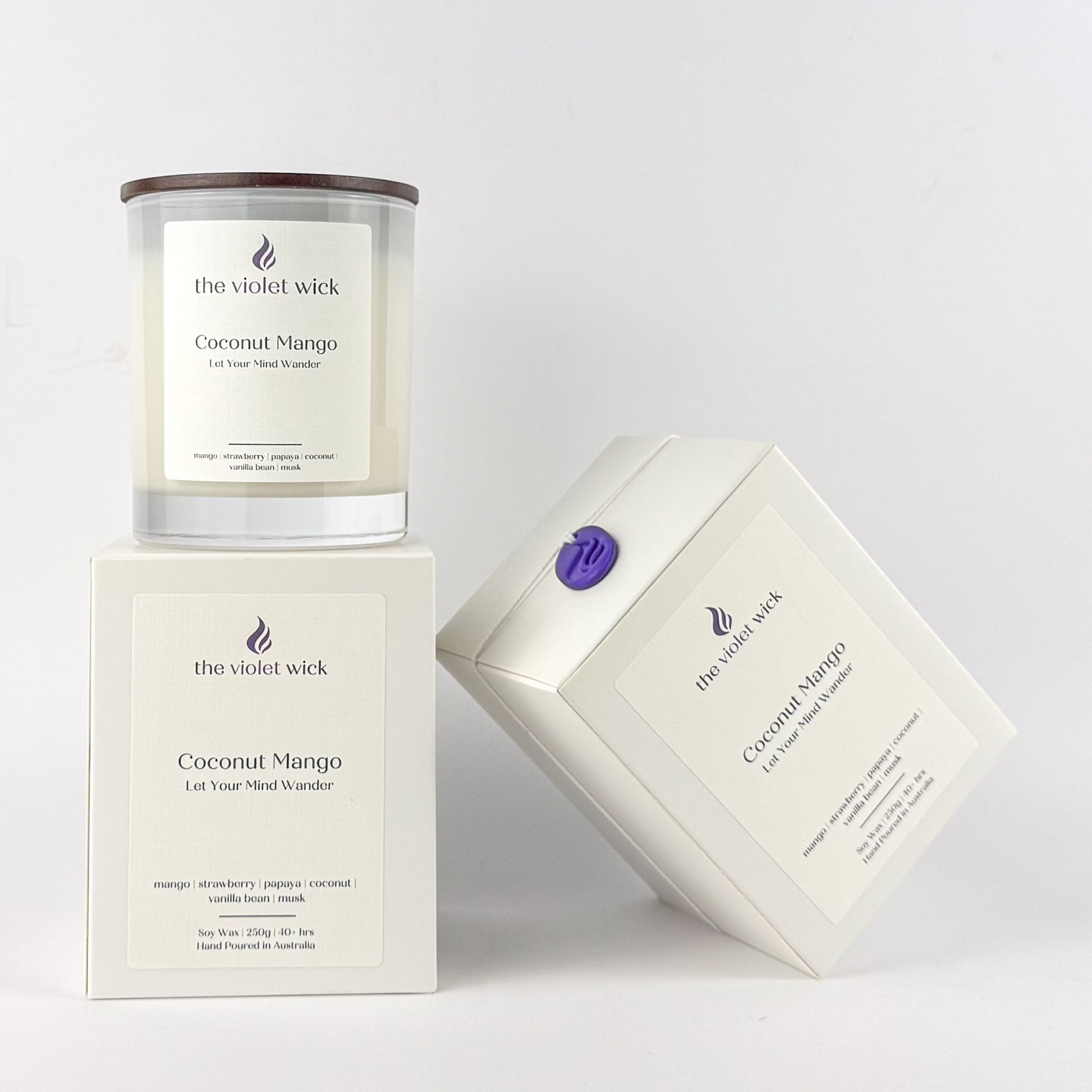 Coconut Mango Soy Candle | mango, strawberry, papaya, coconut, vanilla bean, musk