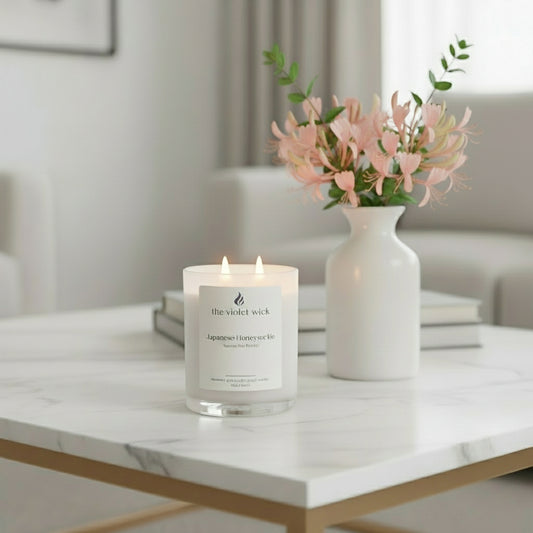 Japanese Honeysuckle Soy Candle | mandarin, pine needle, grape, vanilla, jasmine & cedar Wood