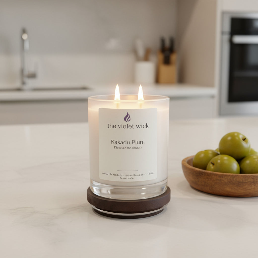 Kakadu Plum Soy Candle | orange, fir needle, cucumber, blood plum, vanilla bean & amber