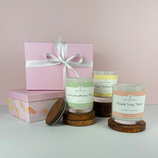 Personalised Mother's Day Candles from The Violet Wick