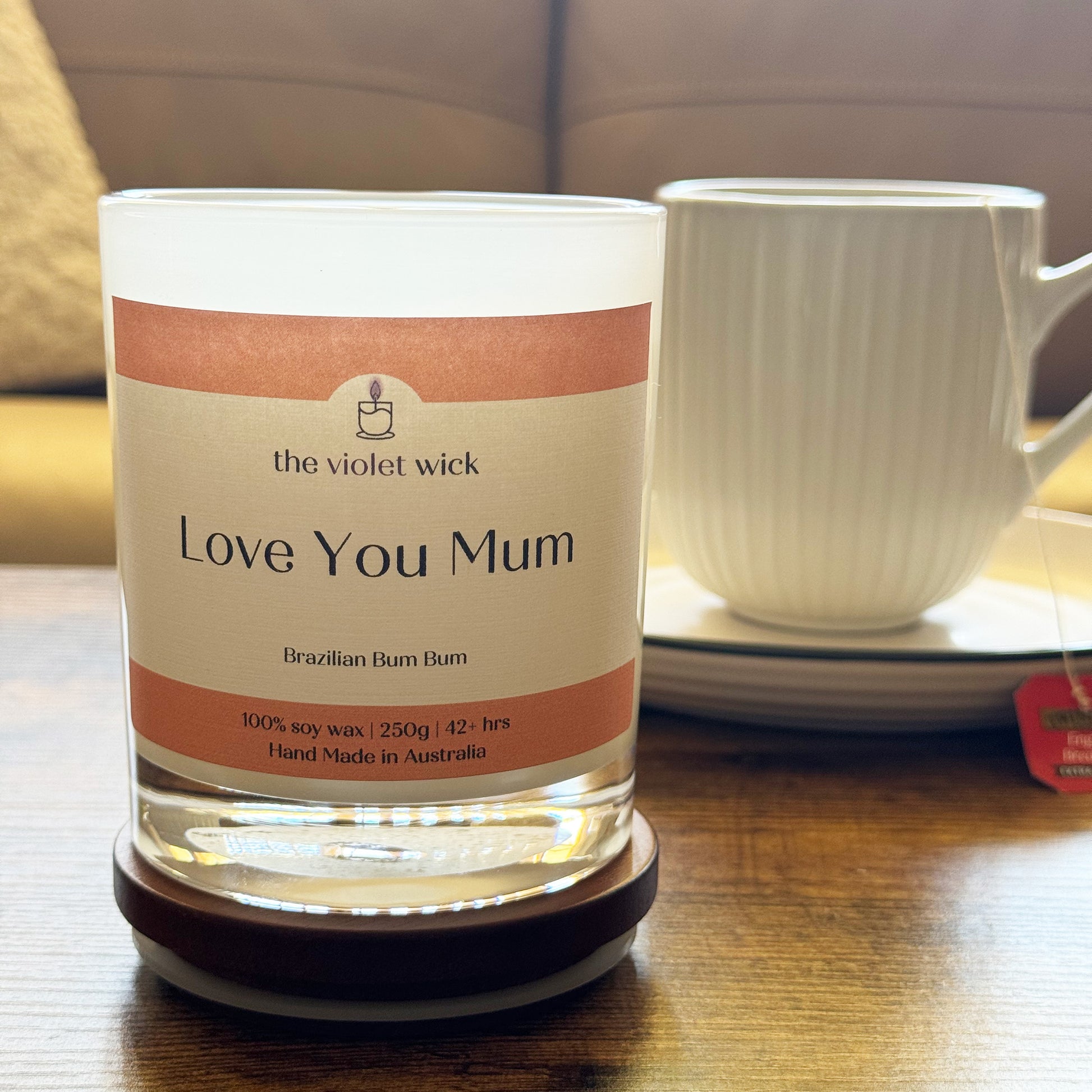Mother's Day Candle with Personalised Label