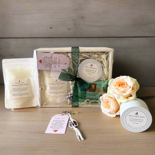 Mother's Day Candle and Bath Salts Gift Pack from The Violet Wick