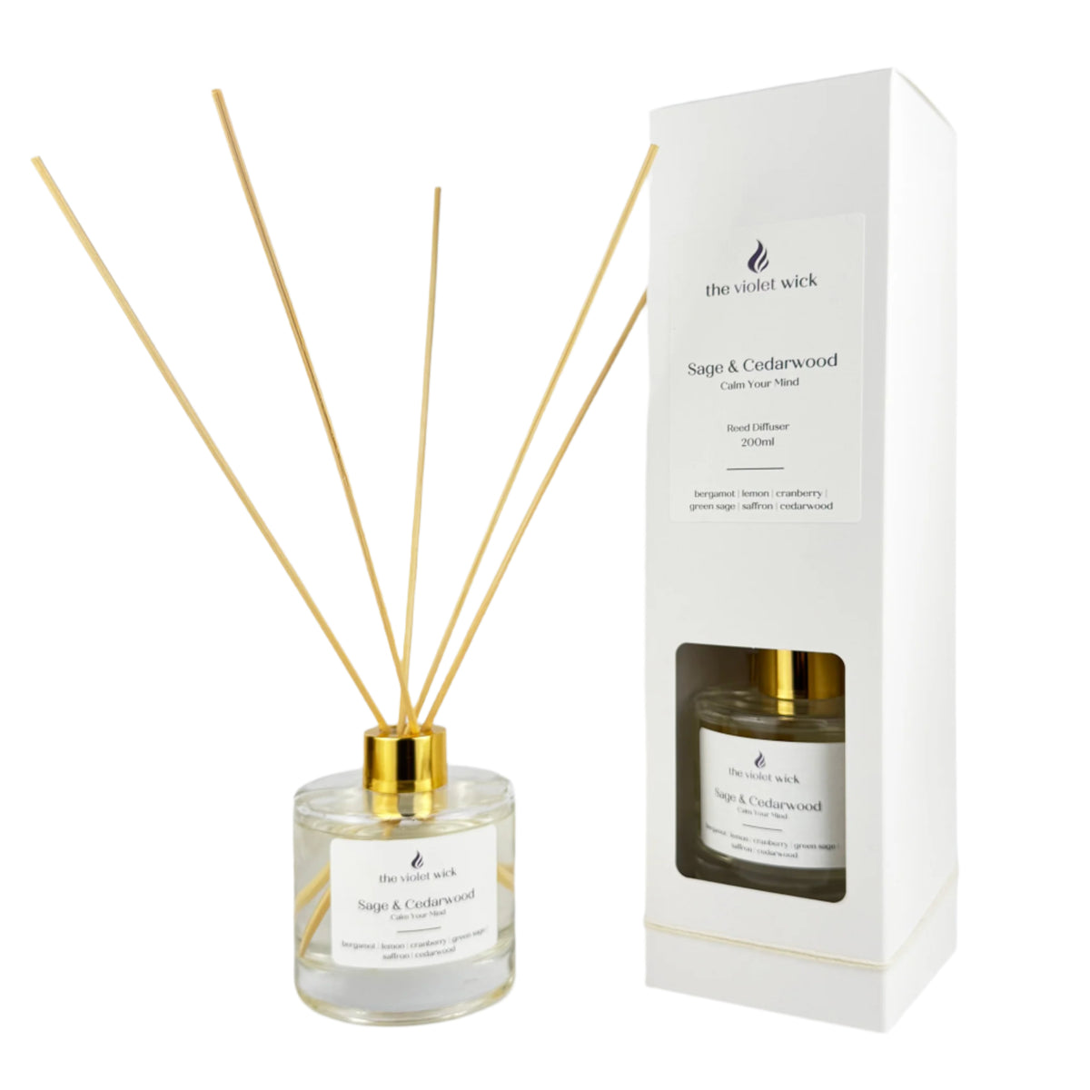 Sage Reed Diffuser Mrp Sage & Cedarwood Reed Diffuser – The Violet Wick
