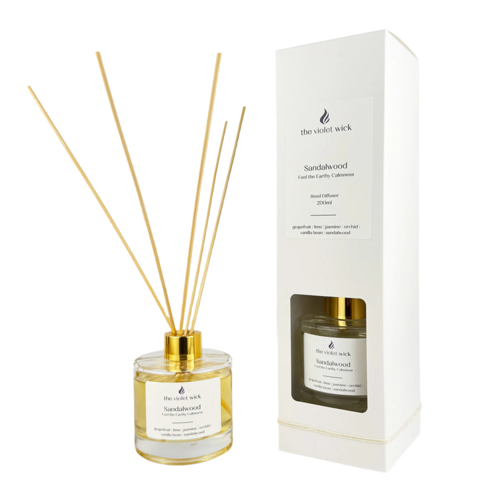 Sandalwood Reed Diffuser – The Violet Wick