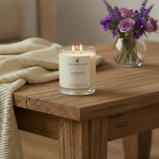 Sandalwood Soy Candle | grapefruit, lime, jasmine, vanilla bean & sandalwood