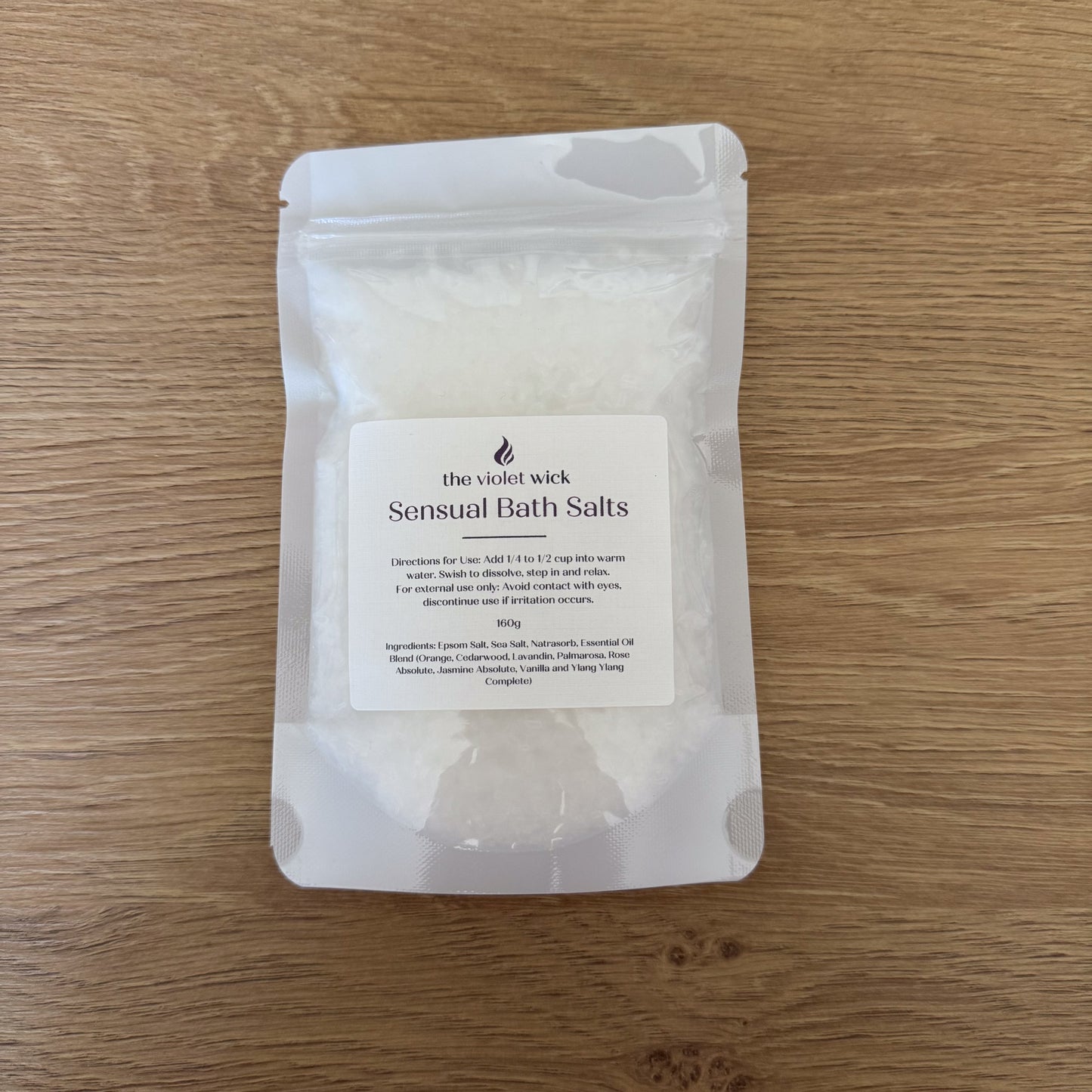 Sensual Essential Oil Bath Salts From The Violet Wick