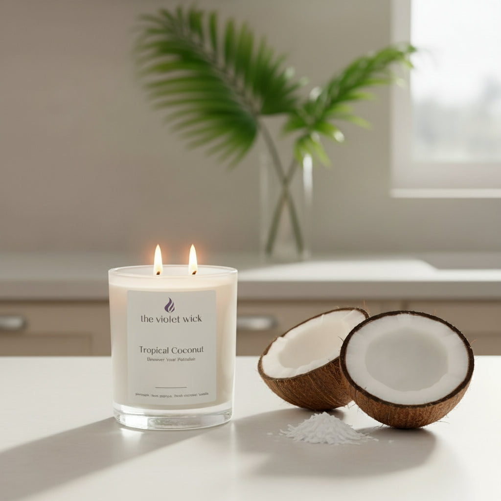 Tropical Coconut Soy Candle | pineapple, lime,  papaya, fresh coconut & vanilla