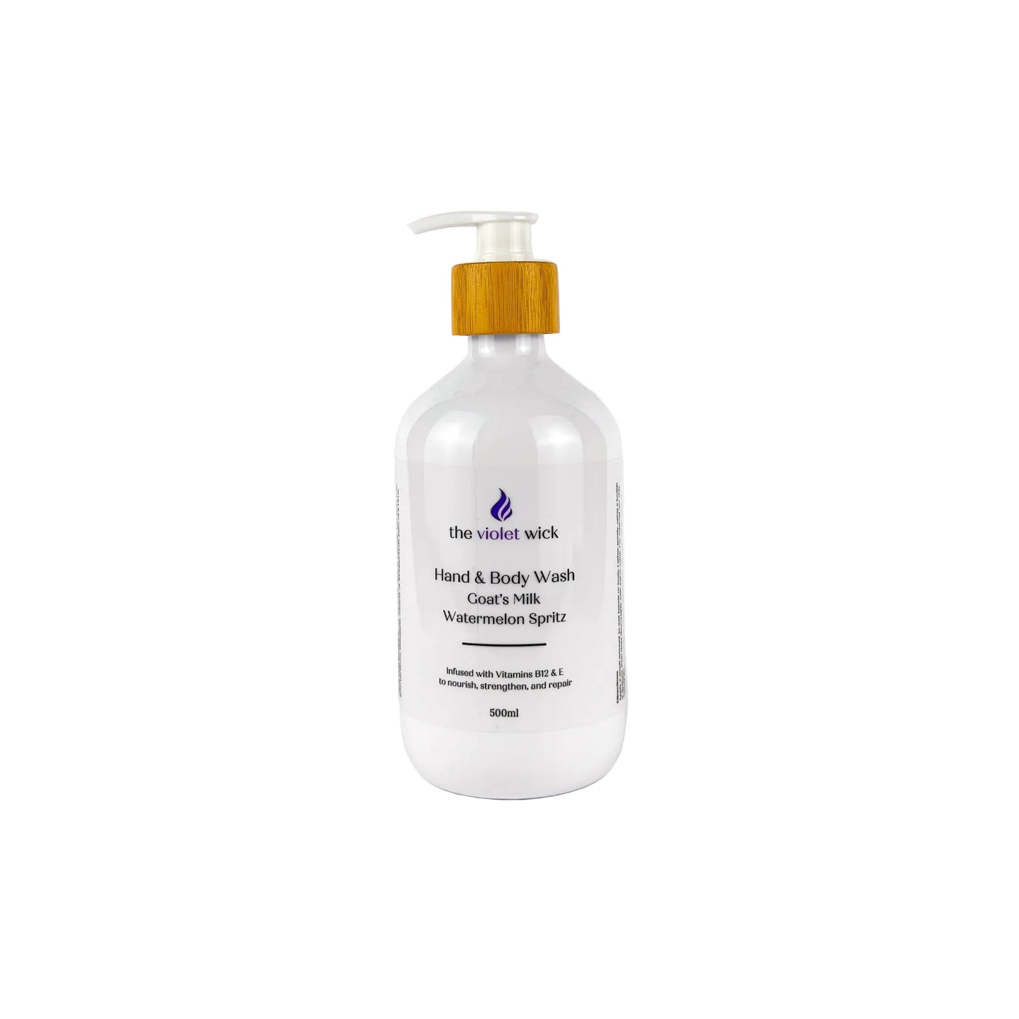 Watermelon Spritz Goat's milk hand and body wash on white background